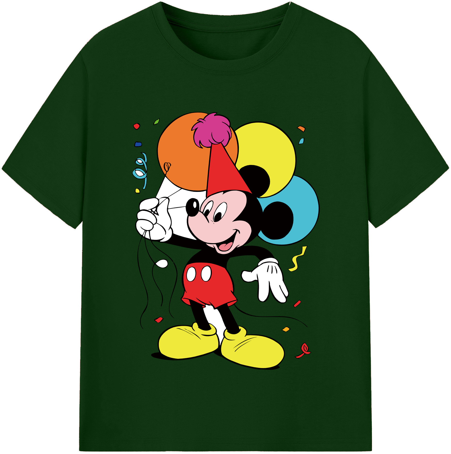 （画像用） ミッキーマウス Mickey Mouse 綿100％半袖Tシャツ（フロントプリント）